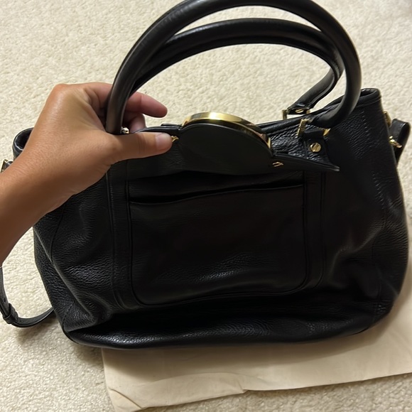 Tory Burch Black with gold accents, crossbody bag with top handle - Picture 4 of 6